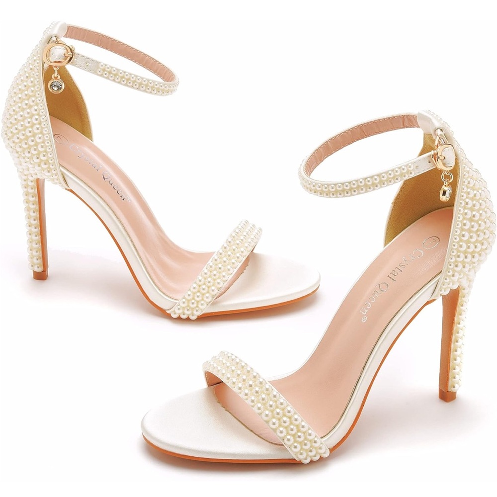 Pearl ivory heels
